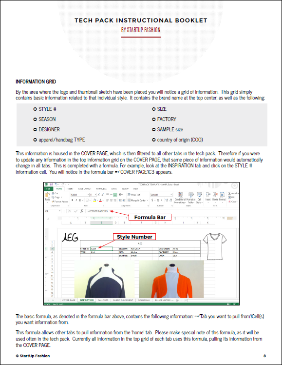instruction booklet sample page